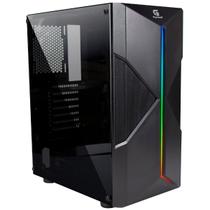 Gabinete Gamer Fortrek Holt, Mid Tower, ATX, RGB, Lateral em Acrílico, USB 3.0, Preto