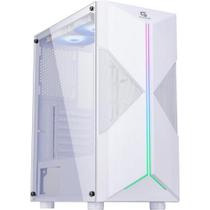Gabinete Gamer Fortrek Holt Mid Tower RGB Branco F002