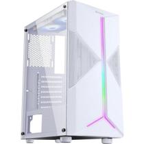 Gabinete Gamer Fortrek Holt Mid Tower RGB Branco Gabinete Gamer Fortrek Holt Mid Tower RGB Branco
