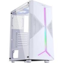 Gabinete Gamer Fortrek Holt Mid Tower RGB Branco