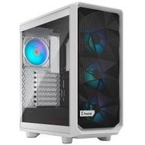 Gabinete Gamer Fractal Design Meshify 2 Compact RGB, Mid Tower, ATX, Lateral em Vidro, Branco - FD-C-MES2C-08