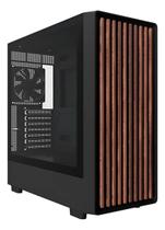 Gabinete Gamer Frontal De Madeira Com 4 Fans BG-061 Preto