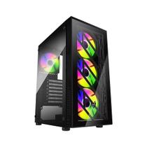 Gabinete Gamer FSP CMT192, Mid Tower, ARGB, ATX, Lateral em Vidro Temperado, Preto - CMT192 Gabinete Gamer FSP CMT192, Mid Tower, ARGB, ATX, Lateral em Vidro Temperado, Preto - CMT192