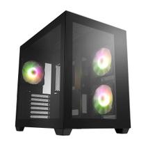 Gabinete Gamer FSP CMT380, Mid Tower, RGB, ATX, Lateral em Vidro Temperado, Preto - CMT380-ARGB Gabinete Gamer FSP CMT380, Mid Tower, RGB, ATX, Lateral em Vidro Temperado, Preto - CMT380-ARGB