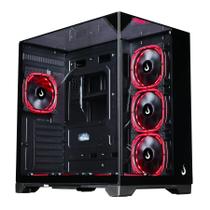 Gabinete Gamer Full Glass Rise Mode Galaxy Preto ATX Vidro Temperado