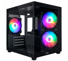 Gabinete Gamer G-Cube Vinik, USB 3.0, Micro ATX, Mini ATX, Vidro Temperado, Preto - GGBACBK