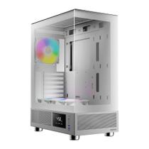 Gabinete Gamer Gamdias Atlas E1WH, Mid Tower, ARGB, ATX, Lateral em Vidro Temperado, Branco - ATLAS E1 WH Gabinete Gamer Gamdias Atlas E1WH, Mid Tower, ARGB, ATX, Lateral em Vidro Temperado, Branco - ATLAS E1 WH