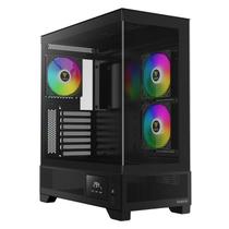 Gabinete Gamer Gamdias Atlas M1 3 Fans S/Fonte ARGB MidTower Frental/Latera Vidro Temperado Preto - Atlas M1