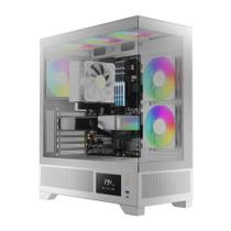 Gabinete Gamer Gamdias Atlas M1 Branco - Lateral e Frontal em Vidro - 3 Coolers ARGB Inclusos Gabinete Gamer Gamdias Atlas M1 Branco - Lateral e Frontal em Vidro - 3 Coolers ARGB Inclusos