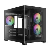 Gabinete Gamer Gamdias Aura GC10M ARGB V2 Preto com 3 Fans Gabinete Gamer Gamdias Aura GC10M ARGB V2 Preto com 3 Fans
