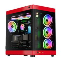 Gabinete Gamer Gamdias Neso P1-BR Vidro Temperado Full Tower Preto/Vermelho