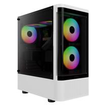 Gabinete Gamer Gamdias Talos E3 CG ARGB 3 Fans S/Fonte MidTower Branco - TALOS E3 CG WH
