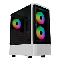 Gabinete Gamer Gamdias Talos E3 CG WH, Mid Tower, ARGB, ATX, Lateral em Vidro Temperado, Branco - TALOS E3 CG WH