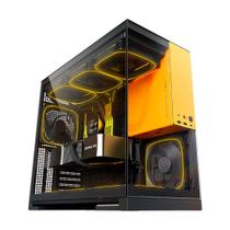 Gabinete Gamer Geometric Future Model 5 Sem Fans Preto e Amarelo Gabinete Gamer Geometric Future Model 5 Sem Fans Preto e Amarelo