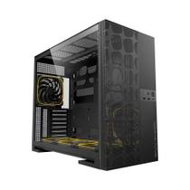 Gabinete Gamer Geometric Future Model 5 Vent, Mid Tower, ARGB, ATX, Lateral em Vidro, Mesh Frontal, com 5 Fans, Preto - GEO-M5VF-B