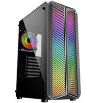 Gabinete Gamer Haven ATX Lateral Vidro Frontal RGB OEX GH300 Preto