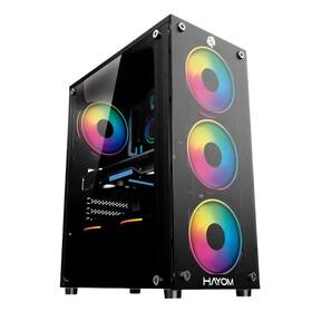 Gabinete Gamer Hayom Acabamento Vidro GB1749 Gabinete Gamer Hayom Acabamento Vidro GB1749