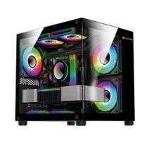 Gabinete Gamer Hayom Aquário Com 4 Cooler Fan LED RGB - GB1796 Gabinete Gamer Hayom Aquário Com 4 Cooler Fan LED RGB - GB1796