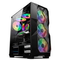 Gabinete Gamer Hayom GB1710, ATX, USB 3.0, 3x Fans RGB, Lateral em Vidro - Preto