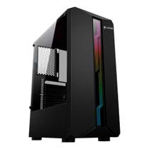 Gabinete Gamer Hayom GB1724, Mid Tower, ATX, Lateral em Vidro Temperado, Sem FANs, Preto - GB1724 Gabinete Gamer Hayom GB1724, Mid Tower, ATX, Lateral em Vidro Temperado, Sem FANs, Preto - GB1724