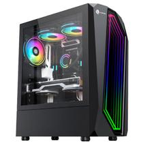 Gabinete Gamer Hayom GB1725, Lateral em Vidro Temperado, LED RGB, USB 3.0, ATX, Preto