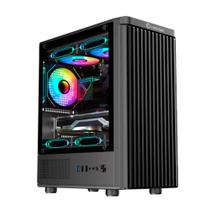Gabinete Gamer Hayom GB1727 3 Fans S/Fonte Micro-ATX - GB1727 Gabinete Gamer Hayom GB1727 3 Fans S/Fonte Micro-ATX - GB1727