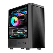 Gabinete Gamer HAYOM GB1727, Mid Tower, Lateral em Vidro, com 3X Fans, Preto - GB.17.10.27 Gabinete Gamer HAYOM GB1727, Mid Tower, Lateral em Vidro, com 3X Fans, Preto - GB.17.10.27