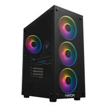 Gabinete Gamer Hayom GB1749 - Vidro Temperado - 4 Coolers RGB Inclusos - ATX - Preto Gabinete Gamer Hayom GB1749 - Vidro Temperado - 4 Coolers RGB Inclusos - ATX - Preto
