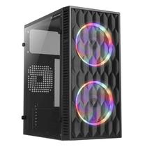 Gabinete gamer - hive - 2 fans rgb -vidro lateral