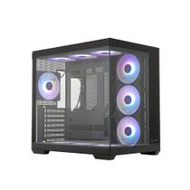 Gabinete Gamer Husky Dome 900, Mid Tower, Iluminação ARGB, ATX, Lateral e Frontal em Vidro, 10x Cooler Fan ARGB, Preto - HGN900PT Gabinete Gamer Husky Dome 900, Mid Tower, Iluminação ARGB, ATX, Lateral e Frontal em Vidro, 10x Cooler Fan ARGB, Preto - HGN900PT