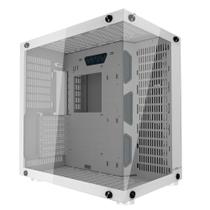 Gabinete Gamer Hyrax HGB700, ATX, Mid Tower, Frontal e Lateral em Vidro Temperado, Sem FANs, Branco - HGB700W Gabinete Gamer Hyrax HGB700, ATX, Mid Tower, Frontal e Lateral em Vidro Temperado, Sem FANs, Branco - HGB700W