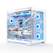 Gabinete Gamer Hyrax HGB740, Mid Tower ATX, Frontal e Lateral em Vidro Temperado, Sem FANs, Branco - HGB740W Gabinete Gamer Hyrax HGB740, Mid Tower ATX, Frontal e Lateral em Vidro Temperado, Sem FANs, Branco - HGB740W