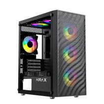 Gabinete Gamer Hyrax Tower HGB220, Mid Tower, ATX, Lateral Em Vidro Temperado, Preto - HGB220B