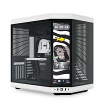 Gabinete gamer hyte y70 touch infinite panda, tela 14,9 60hz, branco/preto, cs-hyte-y70tti-wb