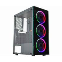 Gabinete Gamer K-mex Al10 Painel Vidro C 3fan 120x120mm