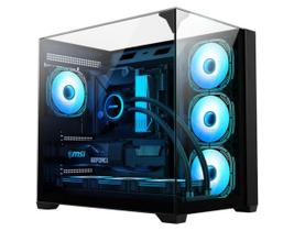 Gabinete Gamer K-mex Aquário CG-01FD ATX Mega Shark sem Fans