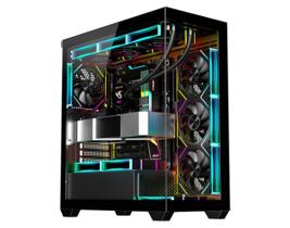 Gabinete Gamer K-mex Aquário CG-36DY ATX Torre Negra S/ Fans - K-mex Indústria Eletrónica