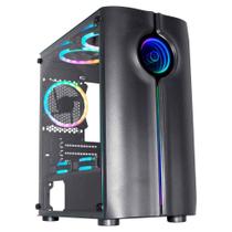 Gabinete Gamer K-mex Cg-01me Reactor Infinite 02 Led Rgb Preto - Cg01merh0010b0x