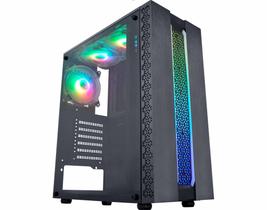 Gabinete Gamer K-mex CG-42TP Kratos Led RGB Frontal Sem Fans