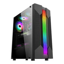 Gabinete gamer k-mex cg01a9 bifrost 6 led rgb preto cg01a9rh0010b0x