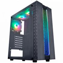 Gabinete Gamer K-Mex Kratos - Lateral em acrílico - Frontal RGB - CG-42TP