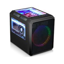 Gabinete Gamer K-Mex Microcraft III CG-03RC, Mini Tower, Lateral em Acrílico, Sem Fonte, Com 1 Fan Multicolor, Preto