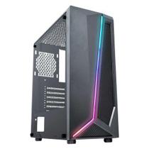 Gabinete gamer k-mex mid tower led rainbow s/fan hawk 38tj