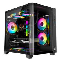 Gabinete Gamer Kalkan Midgard Curve Aquário S/Fan S/Fonte Micro-ATX Painel Frontal Vidro Preto - KLK00072 Gabinete Gamer Kalkan Midgard Curve Aquário S/Fan S/Fonte Micro-ATX Painel Frontal Vidro Preto - KLK00072