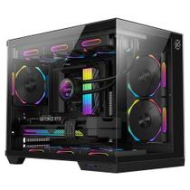 Gabinete Gamer Kalkan Saga S/Fan S/Fonte Micro ATX USB 3.0 Compacto Preto - KLK00043