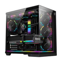 Gabinete Gamer Kalkan Skyle Mid Tower ATX RGB Preto Gabinete Gamer Kalkan Skyle Mid Tower ATX RGB Preto