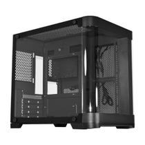 Gabinete Gamer KMex Aqua Curva CG01AG Preto Mini Tower Vidro Temperado MATX Black CG01AGRH001CB0X