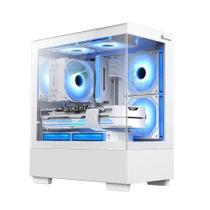 Gabinete Gamer Kyrios Micro Atx 3 Fans RBG Branco MYMAX