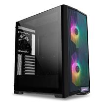 Gabinete Gamer Lancool, 3x Fans(2x ARGB 200mm Frontal, 1x 120mm Traseira), Lateral em Vidro Temperado, Preto - 215 X BLACK - Lian Li