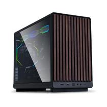 Gabinete Gamer Lian Li A3-mATX WDG, Mid-Tower, Micro-ATX, Painel Frontal em Madeira, Lateral em Vidro, Sem FANs Preto - A3-MATX-WDG PRETO Gabinete Gamer Lian Li A3-mATX WDG, Mid-Tower, Micro-ATX, Painel Frontal em Madeira, Lateral em Vidro, Sem FANs Preto - A3-MATX-WDG PRETO